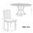5PCS Retro Functional Dining Set, Extendable Round Table With 4 Upholstered Chairs For Dining Room And Living Room-1474041705