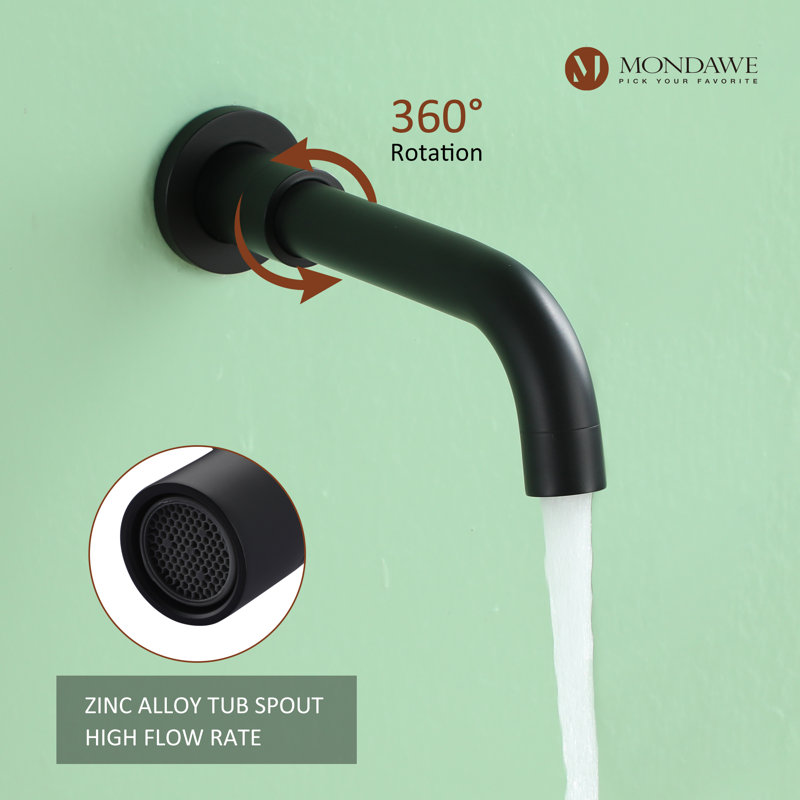 Calder Complete Shower System with Rough in-Valve, Matte Black