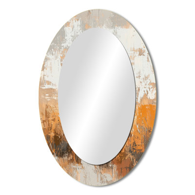 Minimalims Donkey Portrait Guardian Of The Hills - Animals Oval Decorative Mirror On Metal