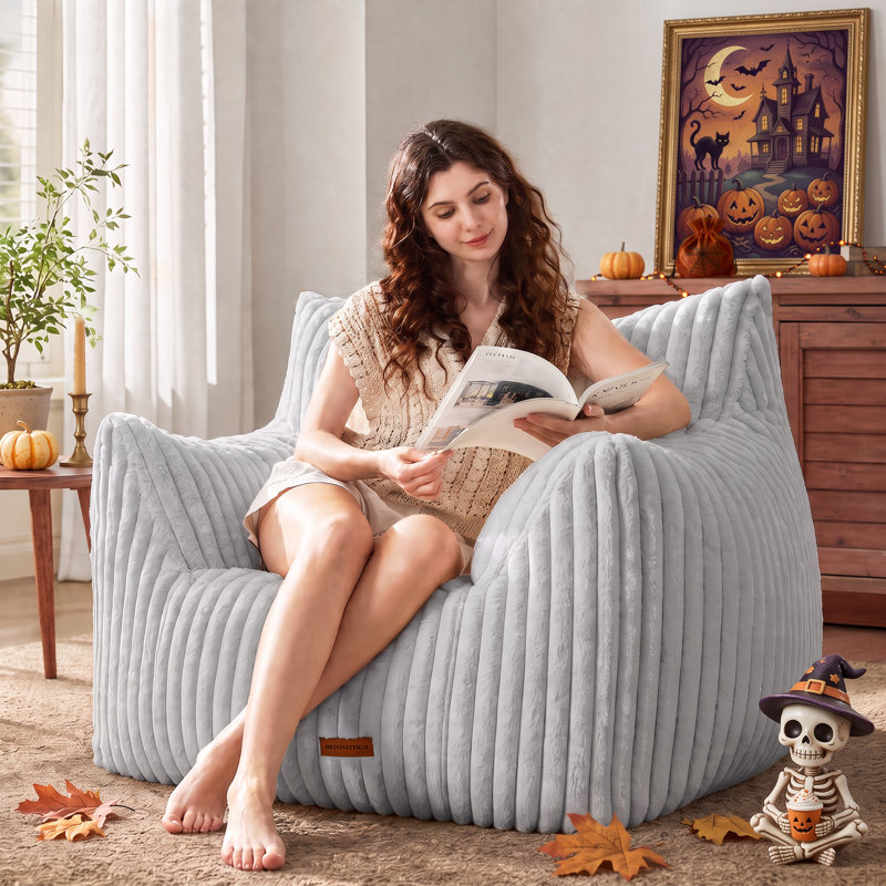 Fauteuil à billes Classic, H 30 po x l 45 po x P 39 po, Gris clair