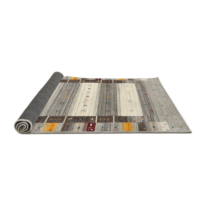 Tapis rouge / beige Swinyer, Rond 5 pi