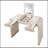 Classic Wood Vanity Desk with Flip Mirror, 3-in-1 Dressing Table with 2 Drawers and Storage Space for Bedroom-640349134