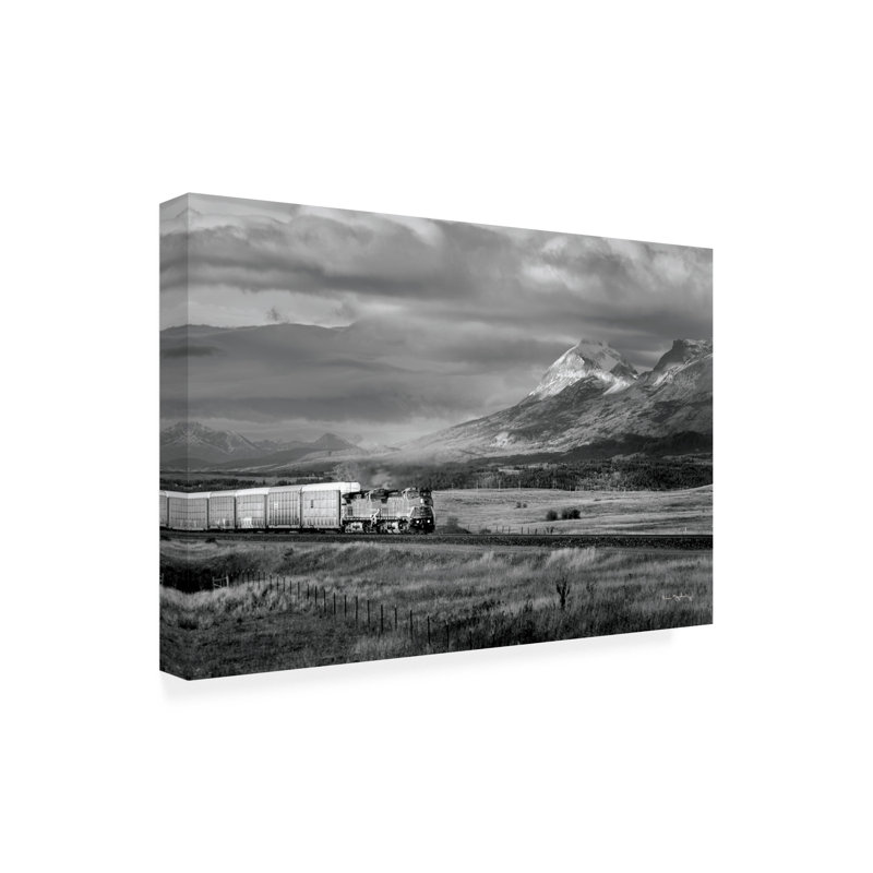 Train III BW sur impression sur toile, H 22 po x l 32 po x P 2 po