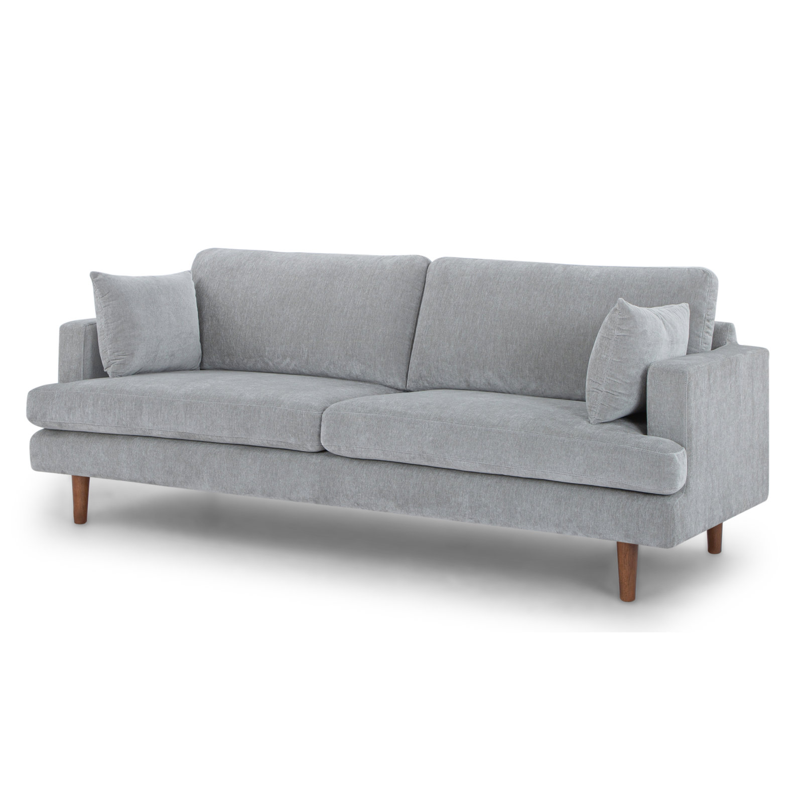 Laguna 83" Upholstered Sofa, Light Grey Performance Chenille
