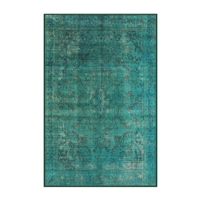 Tapis vert de style oriental