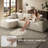 107'' Modular Sectional Sofa with Chaise, Modern Woven Upholstery, Convertible L-Shaped Design, No Assembly Required for Living Room-337863674