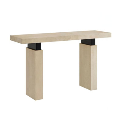 Mid-Century Solid Ash Wood Console Table