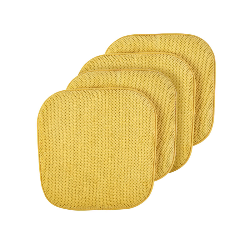 Outdoor 1.5'' Dining Chair Chair Pad, Gold