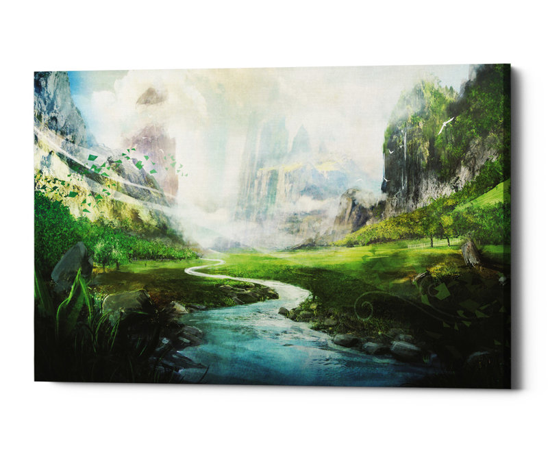 « pacifique de la rivière », impression sur toile, H 40 po x l 60 po x P 1,5 po
