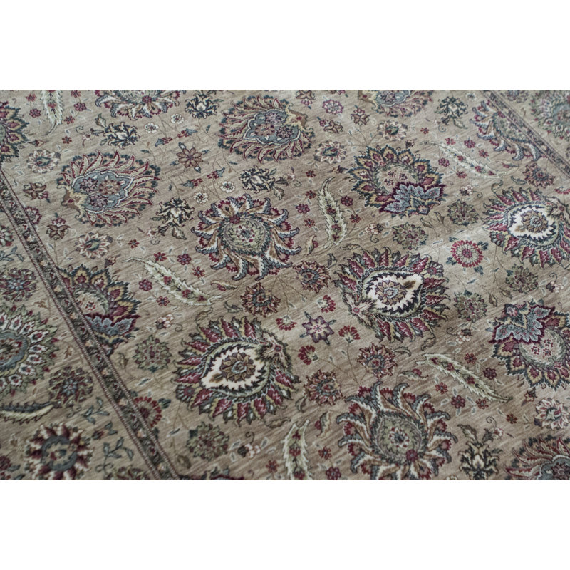 Tapis gris de haute qualité noué à la main