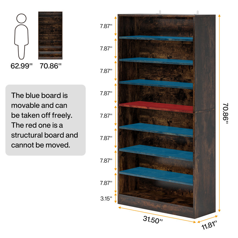 Armoire de rangement pour 40 paires de chaussures, Brun rustique