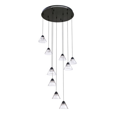 Luminaire suspendu à 9 lumières DEL Zaniyha