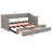 Sleek Upholstered Daybed Frame with Two Storage Drawers