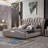 Upholstered Bed Frame With Tufted Wingback Headboard-107788505
