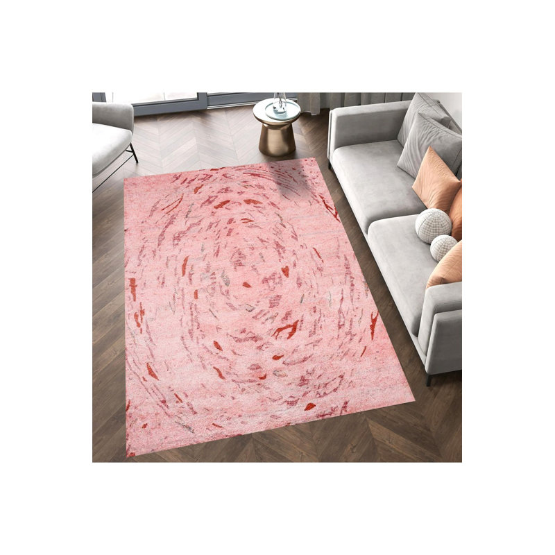 Tapis rose tissé à la machine, Sous-tapis rectangulaire 4 pi 7 po x 6 pi 7 po inc