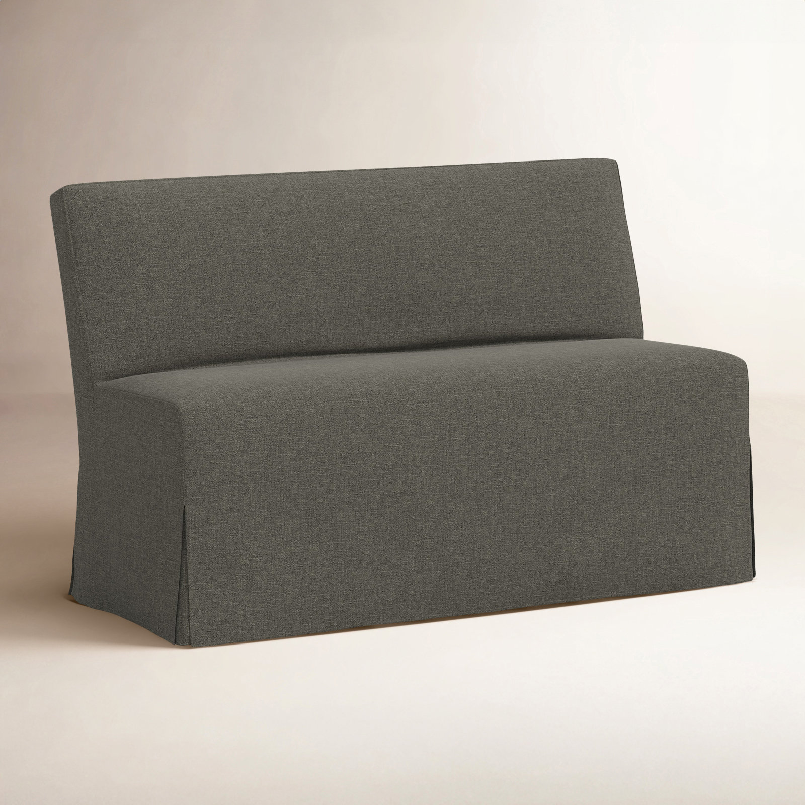 Stoffer Home x Cloth & Co. Lindy Upholstered Bench, Zuma Charcoal Textured Linen