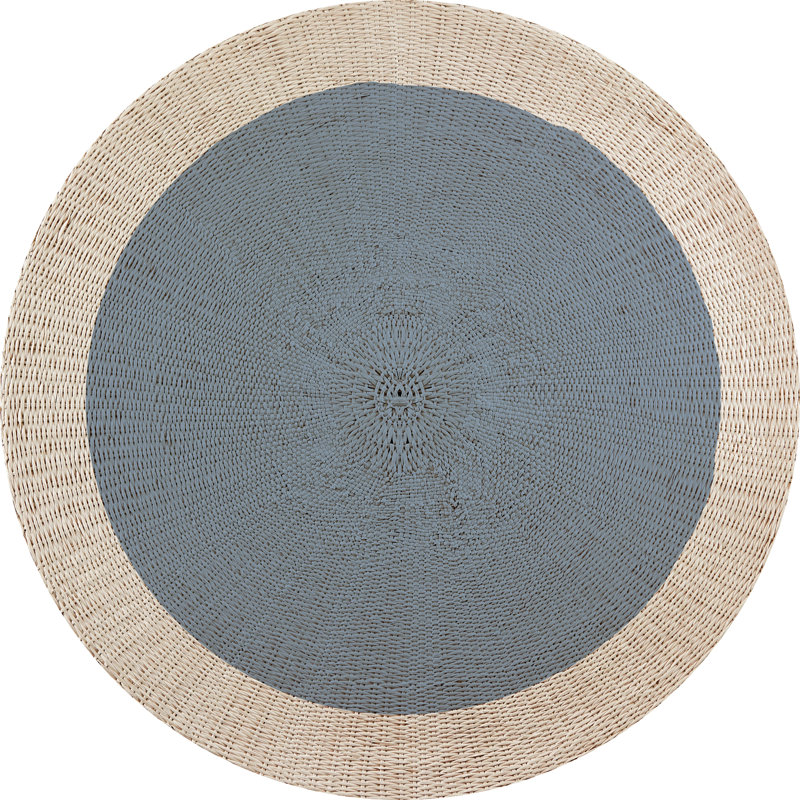 Burtundy Round Vinyl Area Rug, Round 150cm