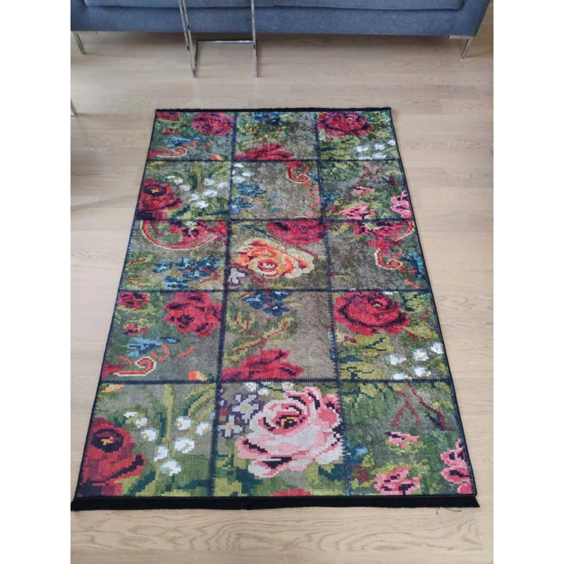 Tapis mathaï avec envers antidérapant, Tapis de couloir 2 pi 7 po x 9 pi 10 po