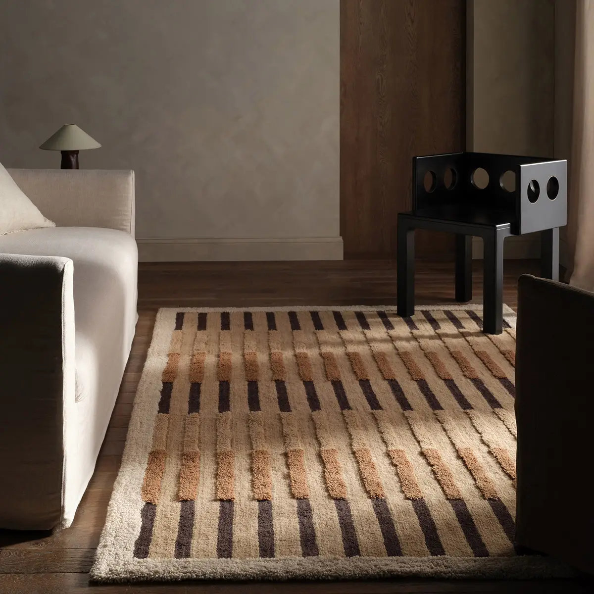  Jivika AIB03 Handmade Geometric Brown Area Rug (7'9"x9'9"), Rectangle 8'6" x 11'6"