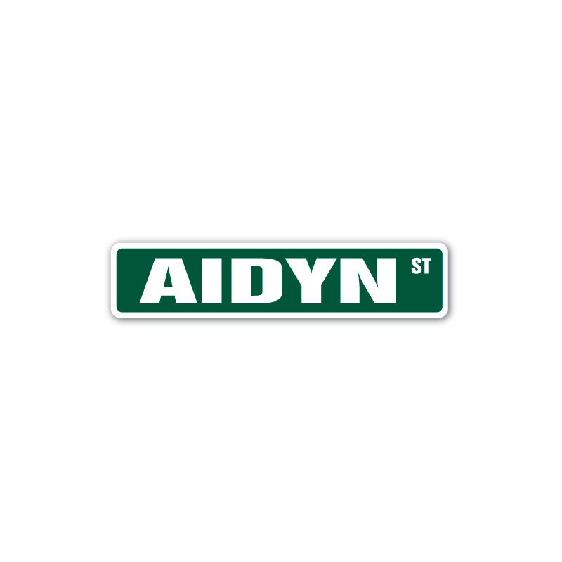 Aidyn Street Sign Heavy Duty Plastic 4" X 18"