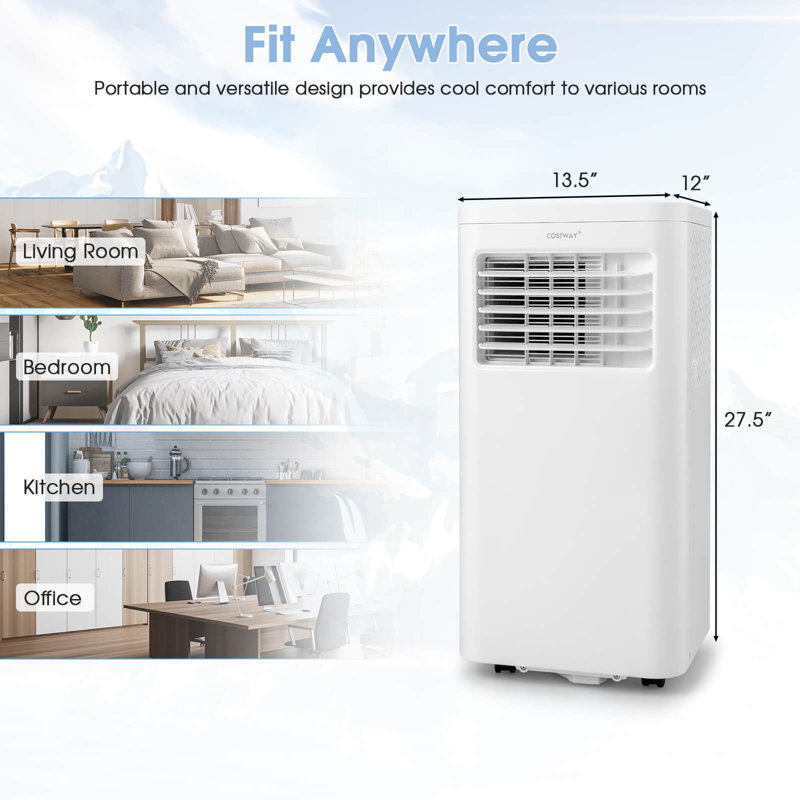 10000 BTU (ASHRAE) Portable Air Conditioner with Remote