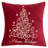 Isabella 20x20" Christmas Embroidered Velvet Throw Pillow