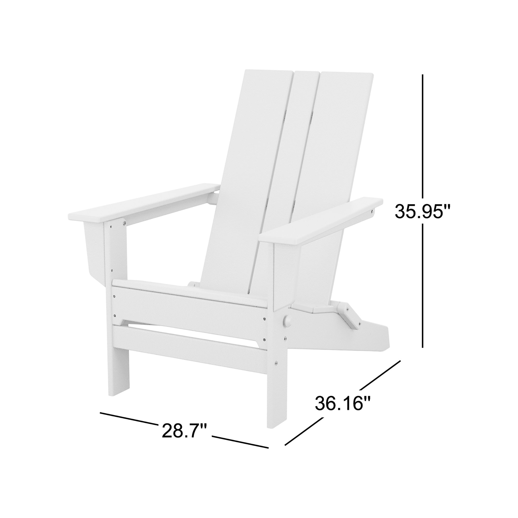 POLYWOOD x AllModern Folding Plastic Adirondack Chair, Dark Green