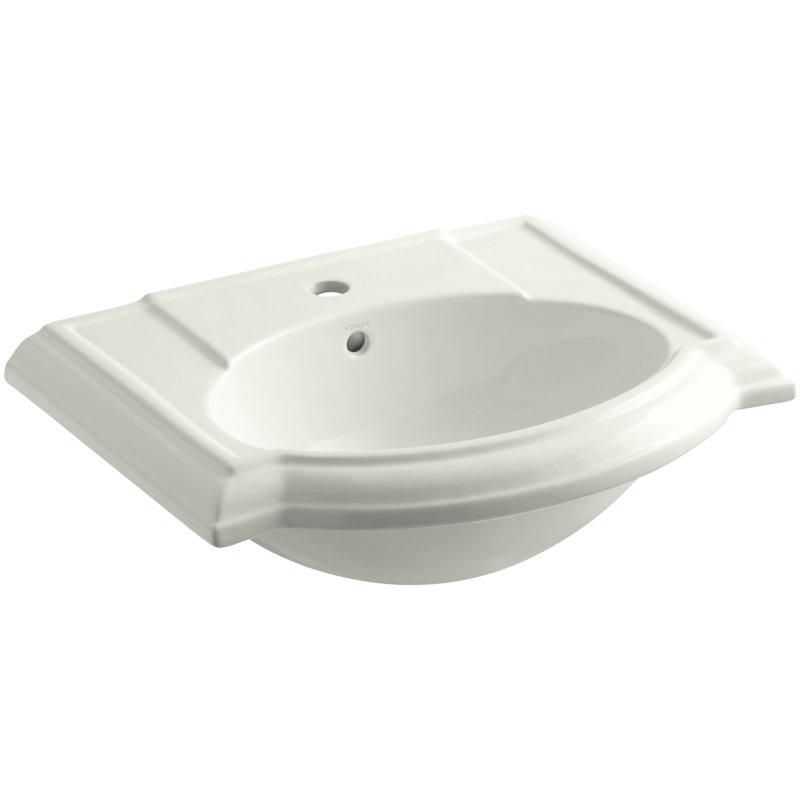 lavabo de salle de bain avec trop-plein 24" en céramique Devonshire®, Dune