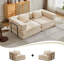 Canapé-lit convertible au sol avec structure de forme fixe, tissu chenille, aucun assemblage requis pour le salon et la chambre à coucher-1871263101