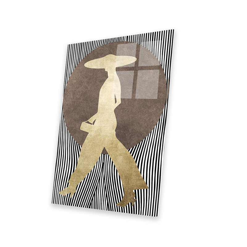 La Dame Noir, reproduction sur verre acrylique, H 24 po x l 16 po x P 0,25 po