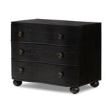 Tiago 3 - Drawer Solid Wood Nightstand