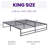 Aula 14'' Metal Platform Bed-1821731965