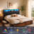 Storage King Bed Frame With Led Headboard & Charging Station, 4-drawer Platform Bed With Quiet Support-1668460069-1655967027