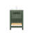 Amandie 24 in. Single Sink Freestanding Bath Vanity in Forest Green with White Quartz Top-2013975040-2139391910