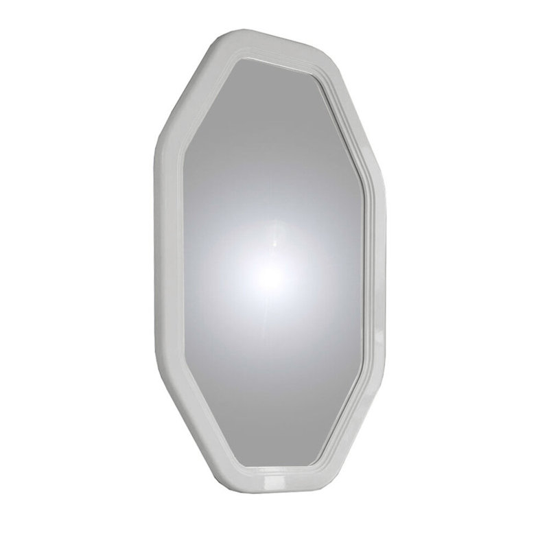 Lirico Solid Wood Framed Mirror, 30" x 18", Gloss Ardesia