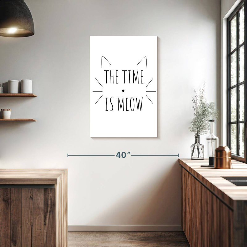 The Time Is Meow, 36" H x 24" W
