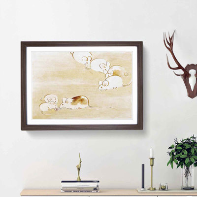 Mice by Shibata Zeshin - Framed Print