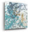  «Blue Sea Foam 2» par Alonzo Saunders, art mural en verre acrylique, 36 po x 36 po