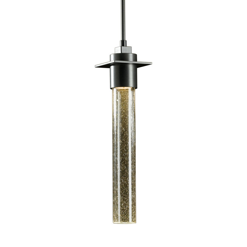 Airis 1-Light Single Cylinder Pendant, Black, 19.5" - 64.5"
