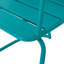 Iron Backyard Bistro - Bleu sarcelle mat pour le plaisir extérieur en teinte fer, 2 chaises et table de jardin ovale