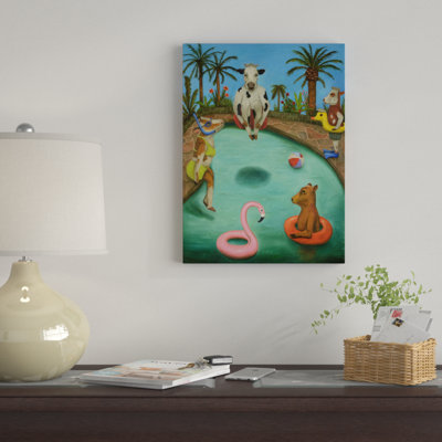 « cowabunga », reproduction sur toile tendue
