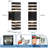 Modern Up and Down Outdoor Wall Sconce with Dusk to Dawn Sensor, Black Aluminum Finish-72632489