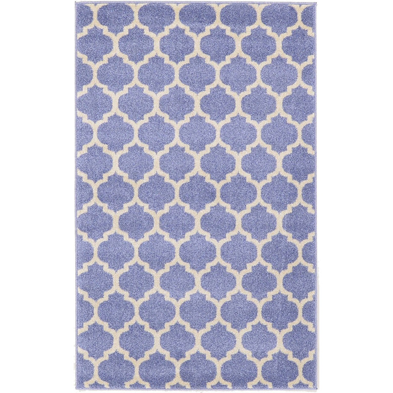 Tapis bleu clair Ruri, Rectangle 3 pi 3 po x 5 pi 3 po