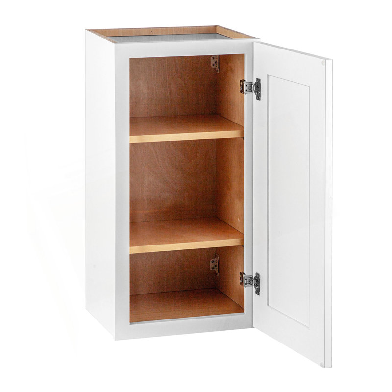 Armoire murale 1 porte et 2 tablettes en bois massif pour rangement dans la cuisine, salle de bain, buanderie, tablettes réglables prêtes à assembler (l 21 po x P 12 po x H 30 po) （SEULEMENT UNE PIÈCE）