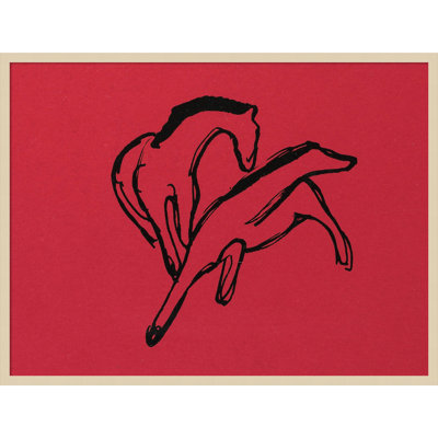 Two Horses Print by Franz Marc