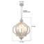 Lustre géométrique en bois à 5 lumières à intensité variable Gisbelle-1141889689