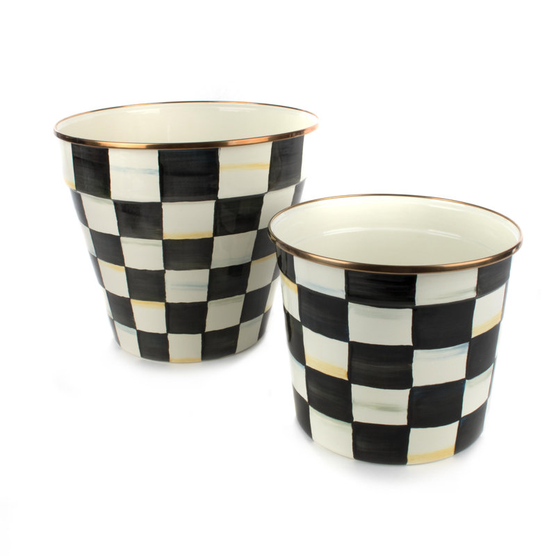 Courtly Check® Garden Pot, 9.5" H x 12" W x 12" D