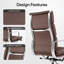Chaise de bureau en cuir véritable, chaise de conférence avec support lombaire ergonomique-1708796165