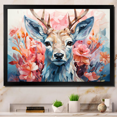 " Deer Graceful Fawn Geometric I "