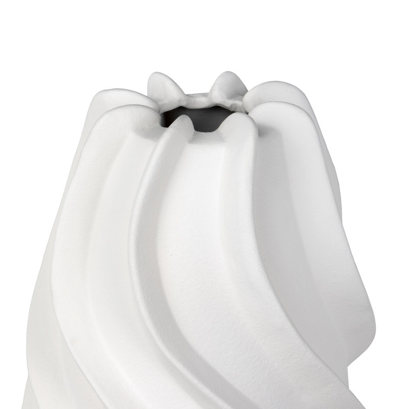 Vase Wave, grand, blanc mat, Haute, Blanc mat